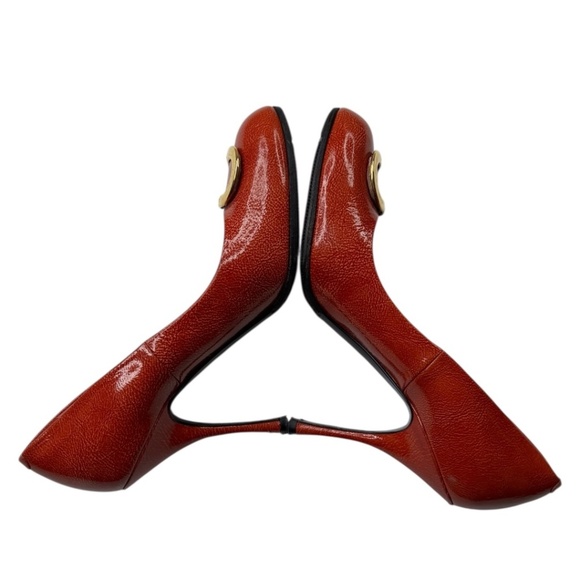 Bally Red Round Toe Pumps Heels - Picture 5 of 10